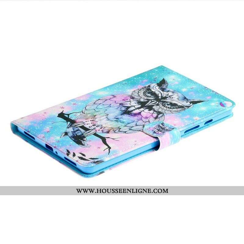 Housse Samsung Galaxy Tab A7 Lite Hibou Royal