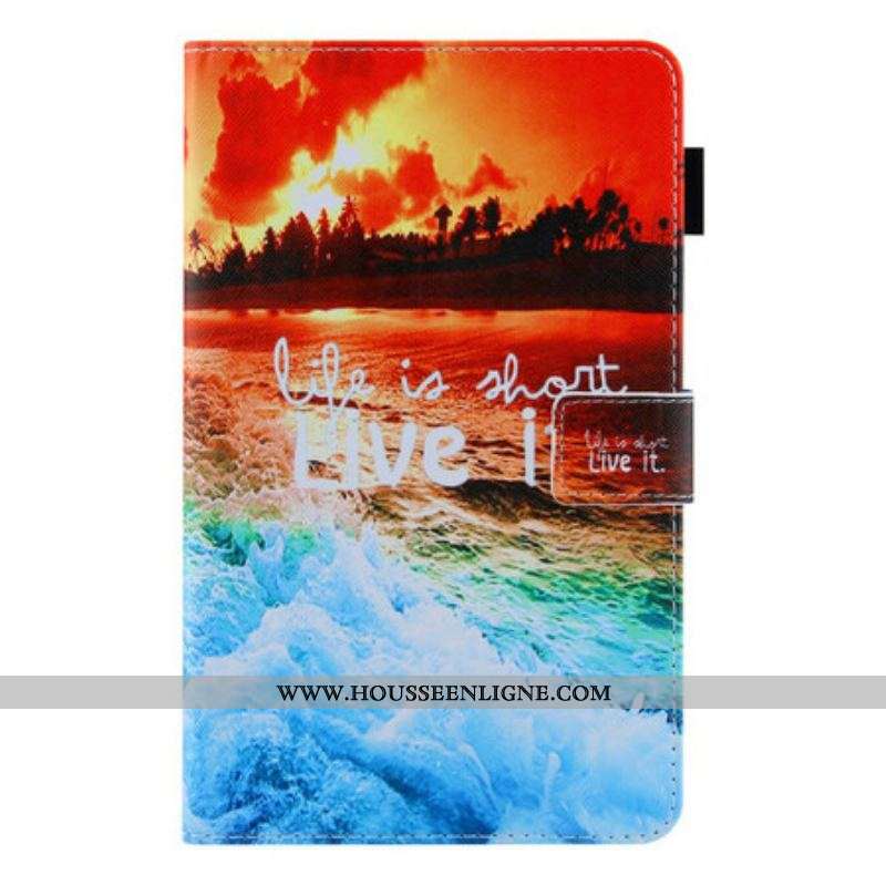 Housse Samsung Galaxy Tab A7 Lite Life is Short Sunset