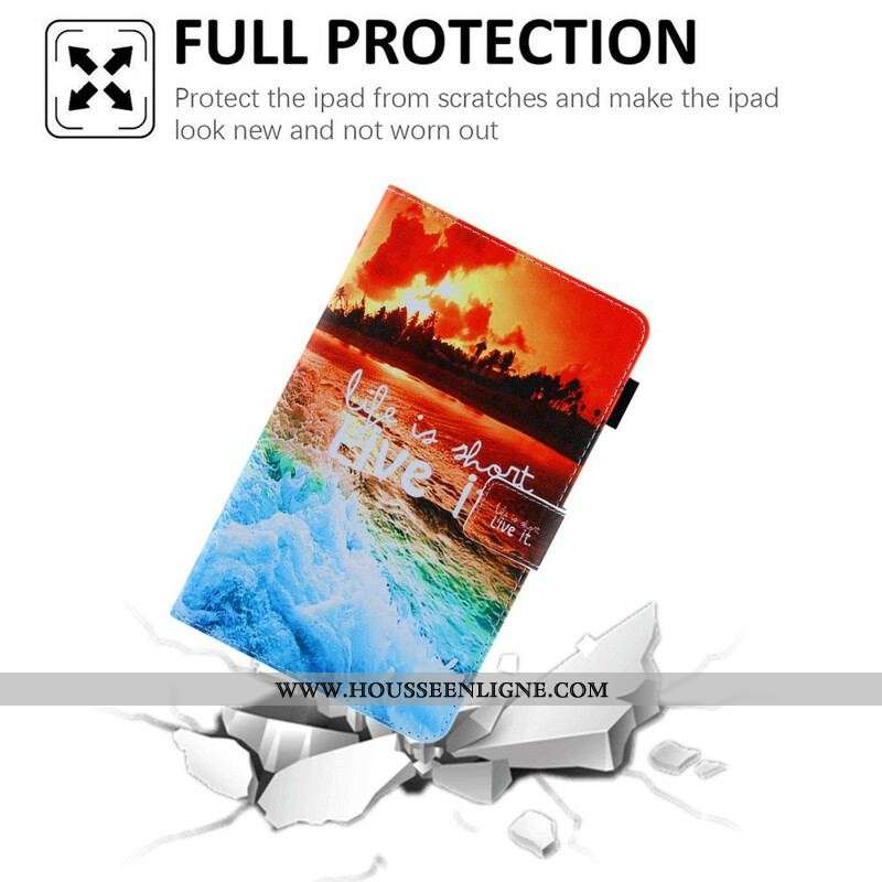 Housse Samsung Galaxy Tab A7 Lite Life is Short Sunset