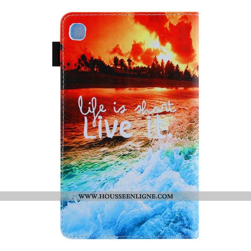 Housse Samsung Galaxy Tab A7 Lite Life is Short Sunset