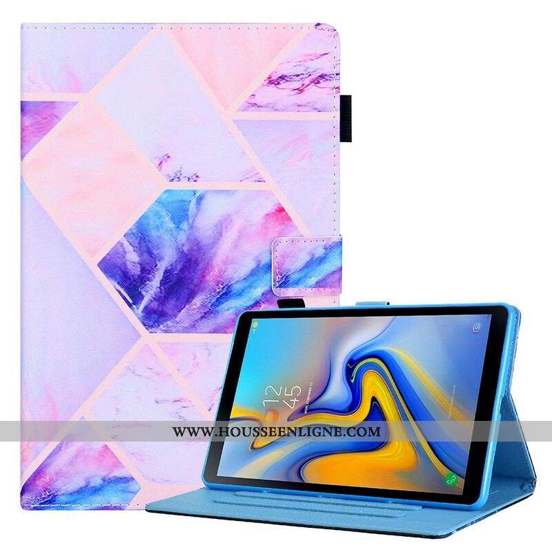 Housse Samsung Galaxy Tab A7 Lite Marbre Géométrie Design