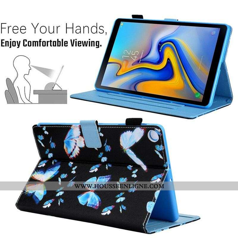 Housse Samsung Galaxy Tab A7 Lite Multiples Papillons