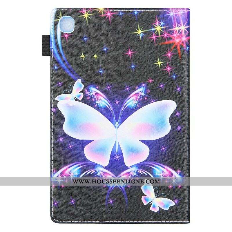 Housse Samsung Galaxy Tab A7 Lite Papillons Étoiles