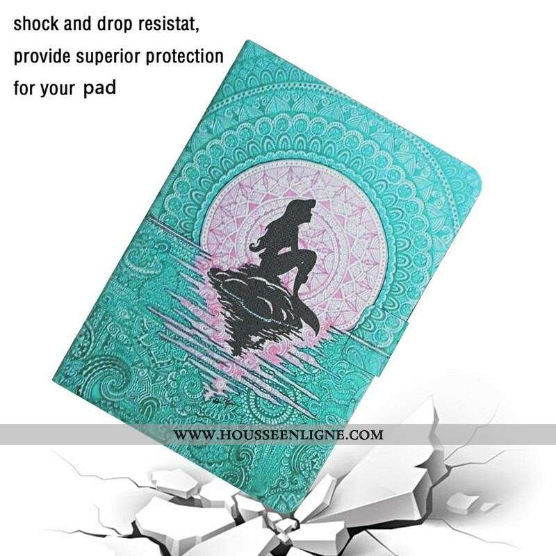 Housse Samsung Galaxy Tab A7 Lite Sirène Mandala