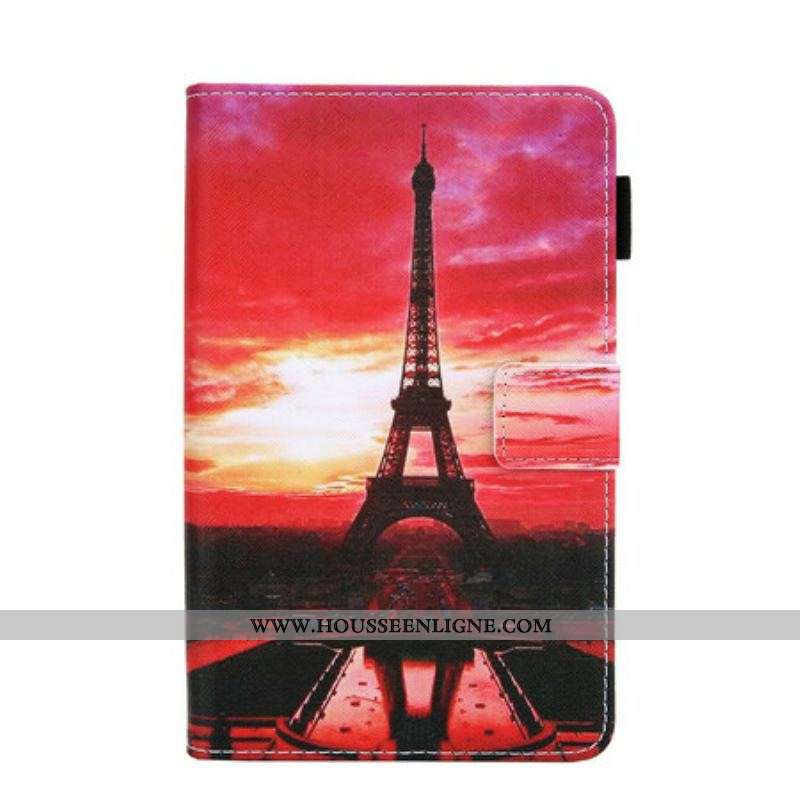 Housse Samsung Galaxy Tab A7 Lite Sunset Tour Eiffel
