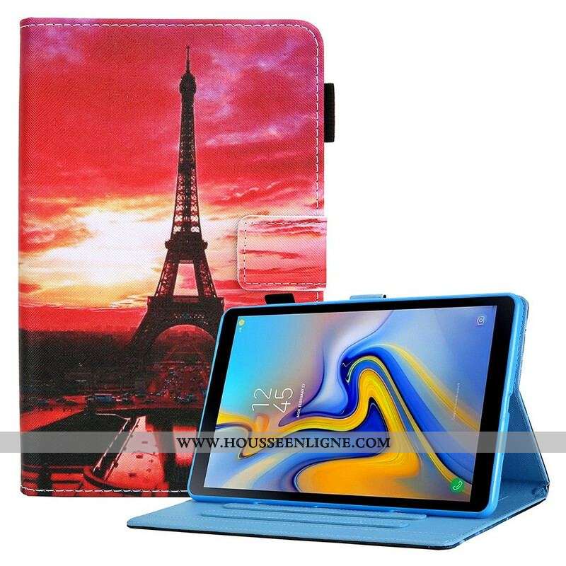 Housse Samsung Galaxy Tab A7 Lite Sunset Tour Eiffel