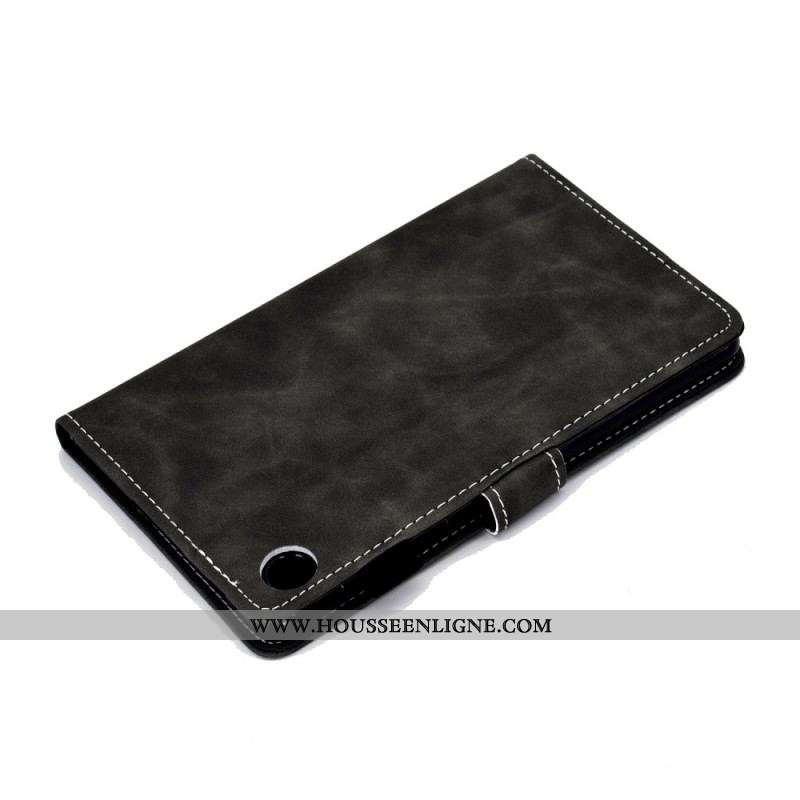 Housse Samsung Galaxy Tab A8 (2021) Effet Cuir Design Vintage