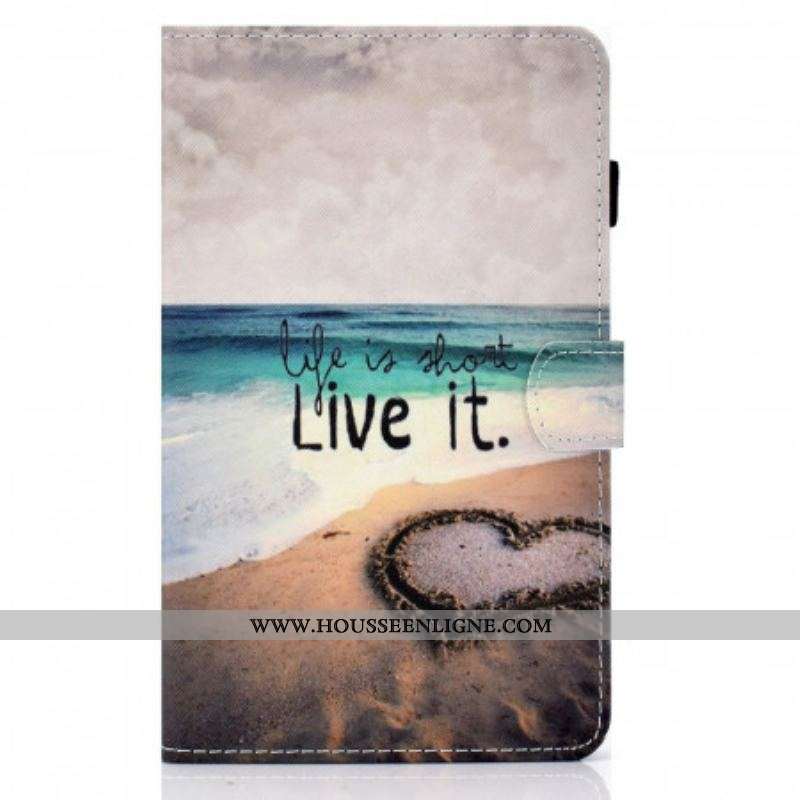 Housse Samsung Galaxy Tab A8 (2021) Life is Short Plage