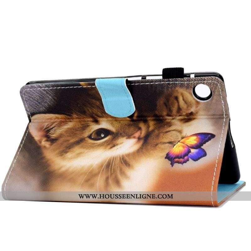Housse Samsung Galaxy Tab A8 (2021) Mon Chaton et Papillon