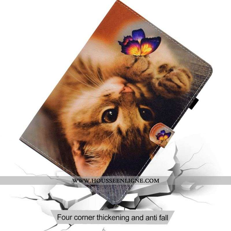 Housse Samsung Galaxy Tab A8 (2021) Mon Chaton et Papillon