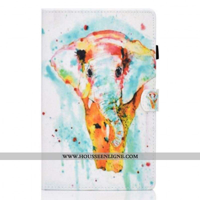 Housse Samsung Galaxy Tab A8 (2021) Éléphant Aquarelle