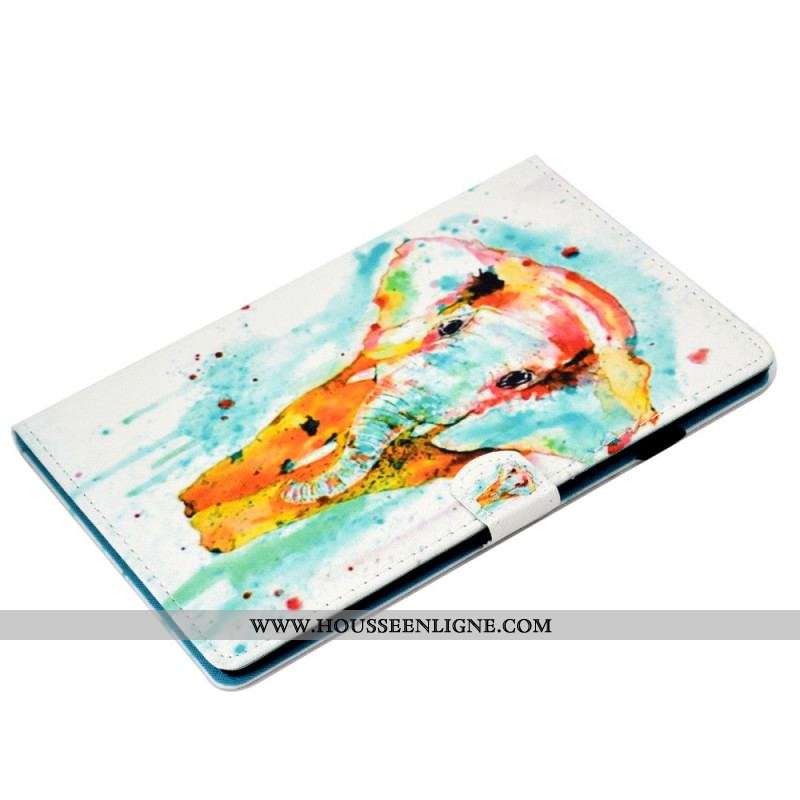Housse Samsung Galaxy Tab A8 (2021) Éléphant Aquarelle