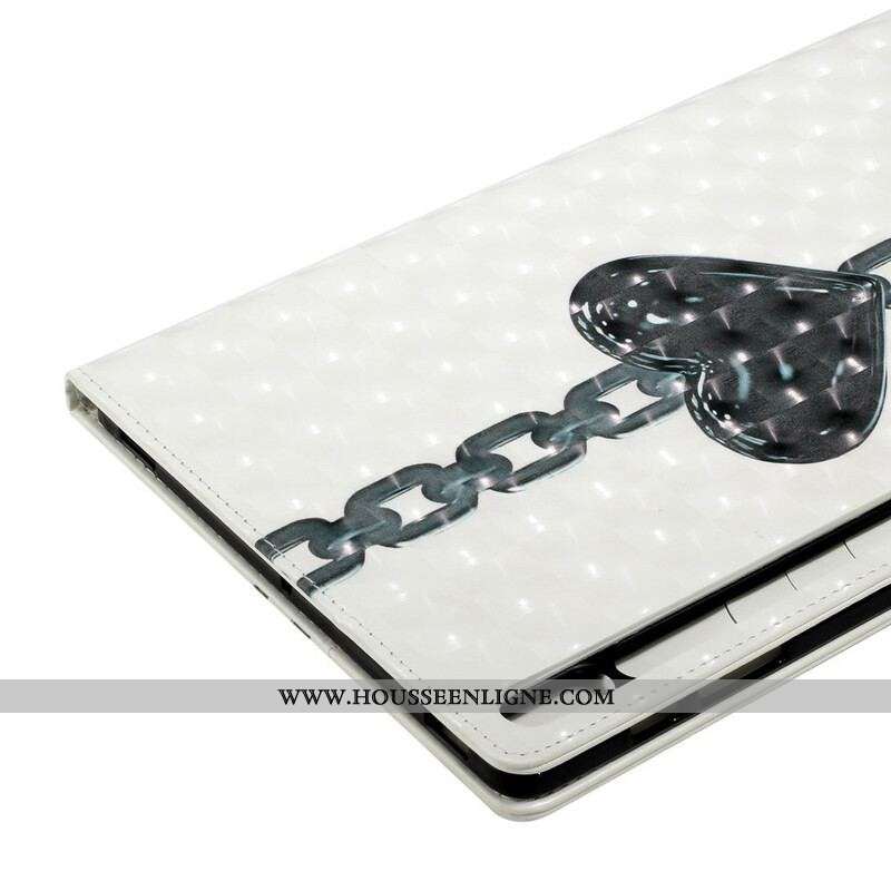 Housse Samsung Galaxy Tab S8 Plus / S7 Plus Coeur Enchaîné
