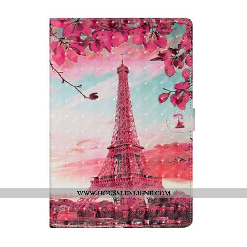 Housse Samsung Galaxy Tab S8 Plus / S7 Plus Tour Eiffel Florale