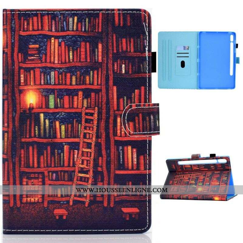 Housse Samsung Galaxy Tab S8 / Tab S7 Bibliothèque