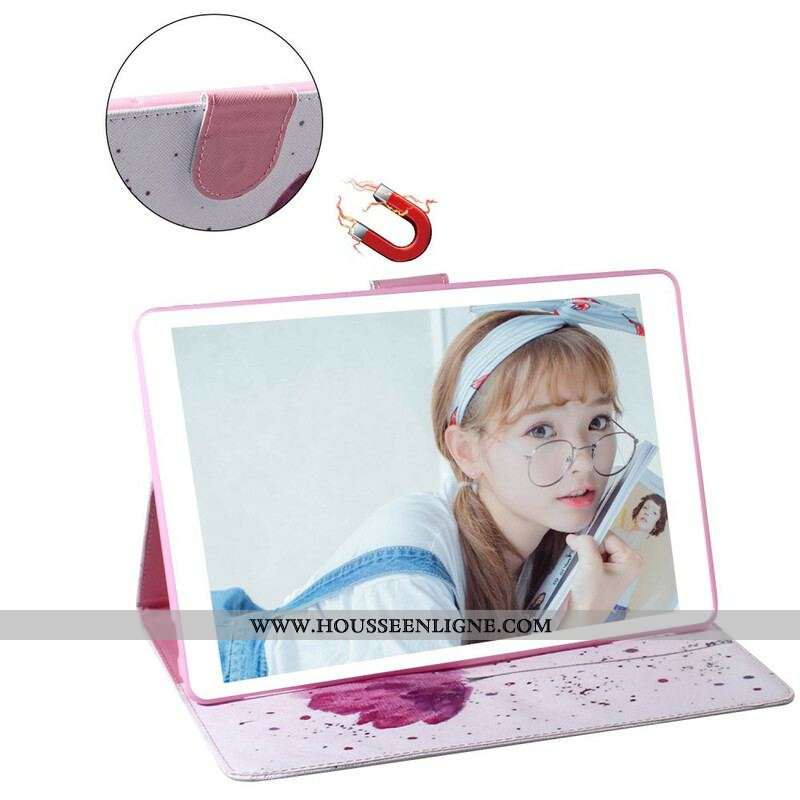 Housse Samsung Galaxy Tab S8 / Tab S7 Coquelicot