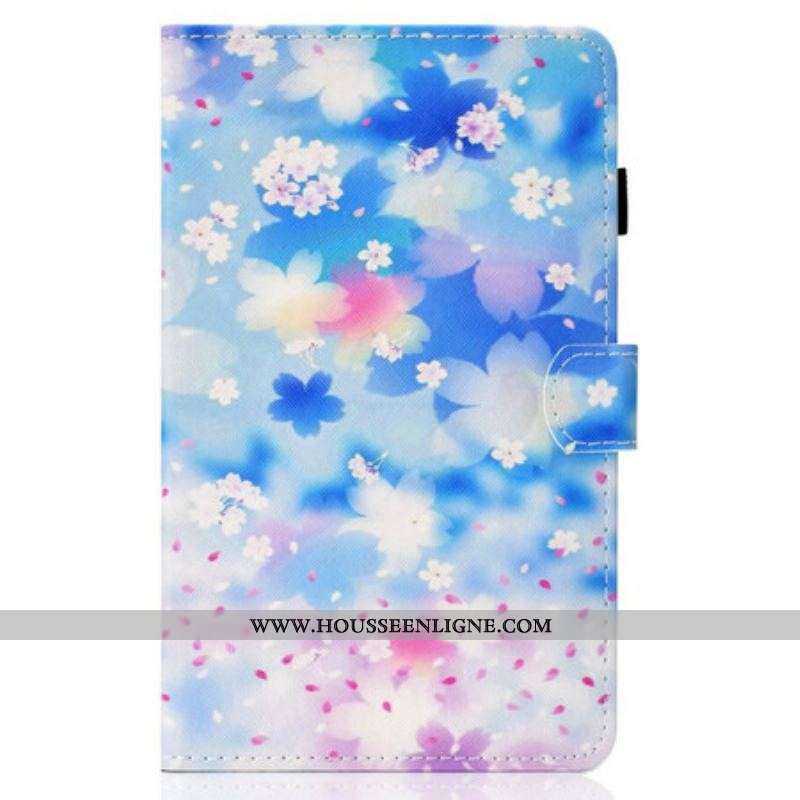Housse Samsung Galaxy Tab S8 / Tab S7 Fleurs Aquarelle