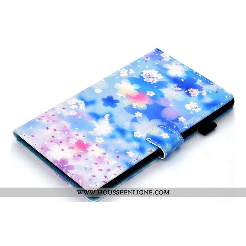 Housse Samsung Galaxy Tab S8 / Tab S7 Fleurs Aquarelle