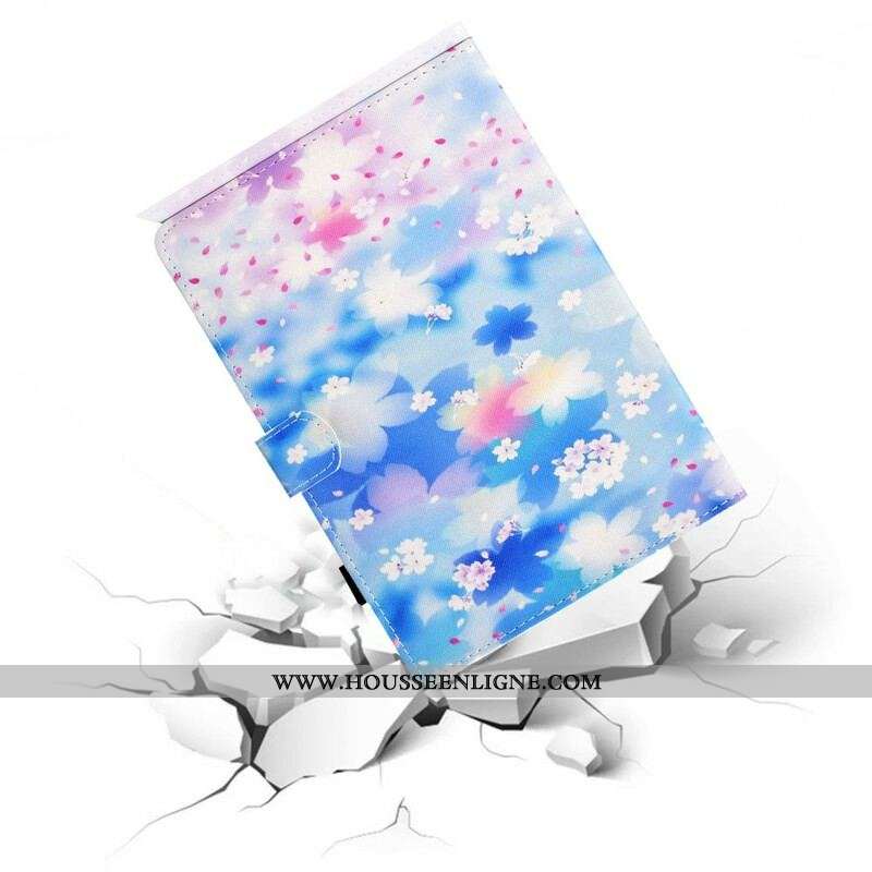 Housse Samsung Galaxy Tab S8 / Tab S7 Fleurs Aquarelle