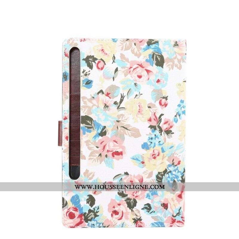 Housse Samsung Galaxy Tab S8 / Tab S7 Fleurs Liberty
