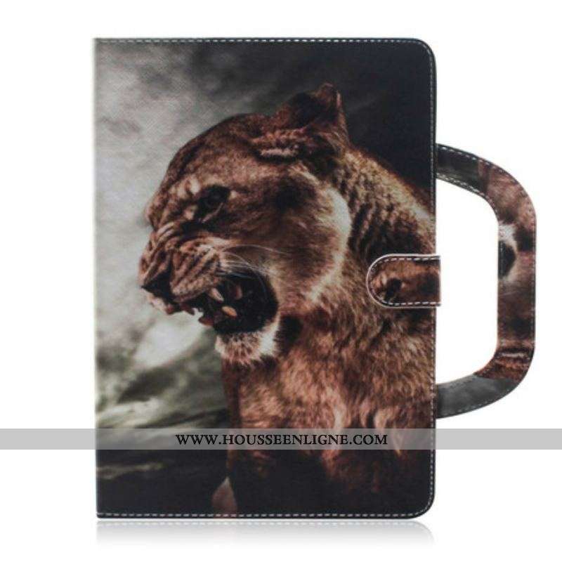 Housse Samsung Galaxy Tab S8 / Tab S7 Lion avec Poignée