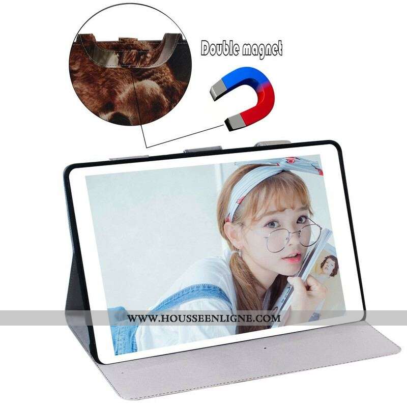 Housse Samsung Galaxy Tab S8 / Tab S7 Lion avec Poignée