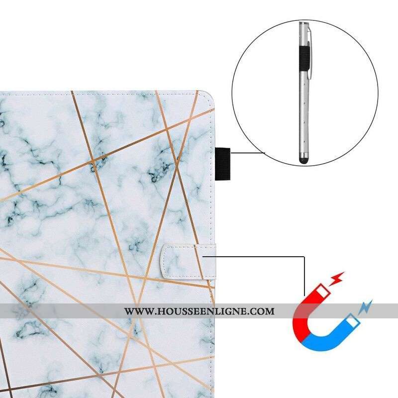 Housse Samsung Galaxy Tab S8 / Tab S7 Marbre