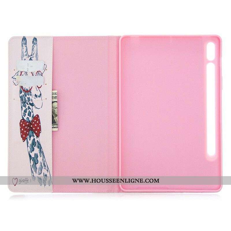 Housse Samsung Galaxy Tab S8 / Tab S7 Motif Imprimé Girafe