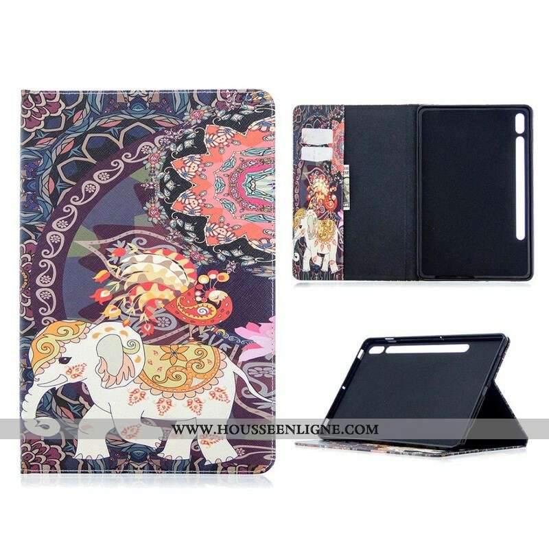 Housse Samsung Galaxy Tab S8 / Tab S7 Motif Imprimé Éléphant