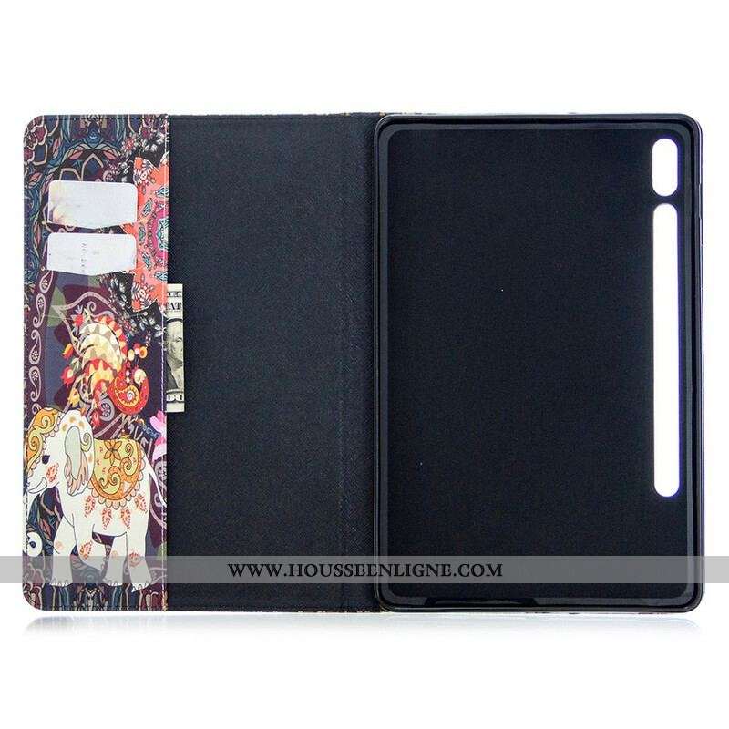 Housse Samsung Galaxy Tab S8 / Tab S7 Motif Imprimé Éléphant