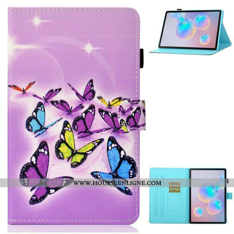Housse Samsung Galaxy Tab S8 / Tab S7 Papillons Peints