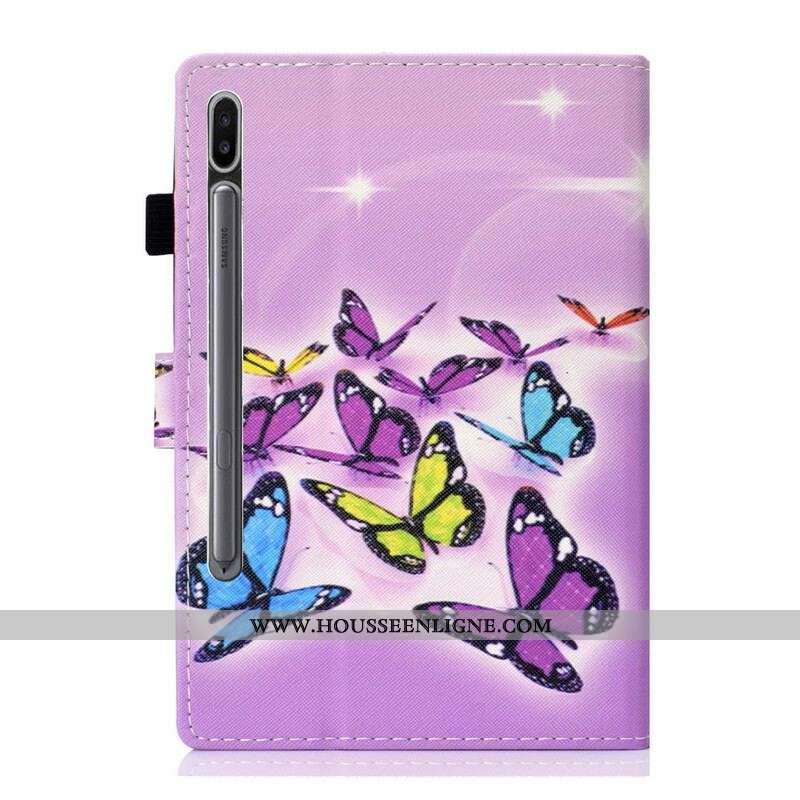 Housse Samsung Galaxy Tab S8 / Tab S7 Papillons Peints