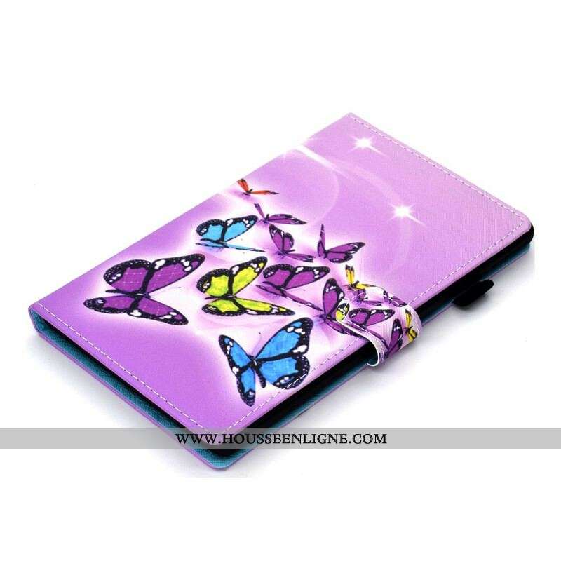 Housse Samsung Galaxy Tab S8 / Tab S7 Papillons Peints