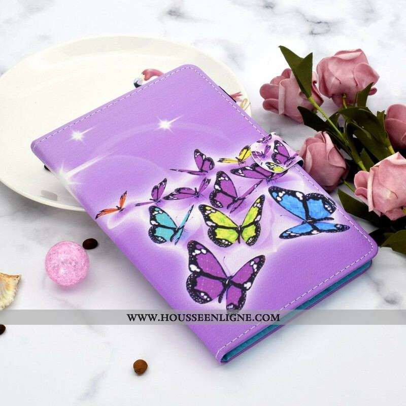 Housse Samsung Galaxy Tab S8 / Tab S7 Papillons Peints