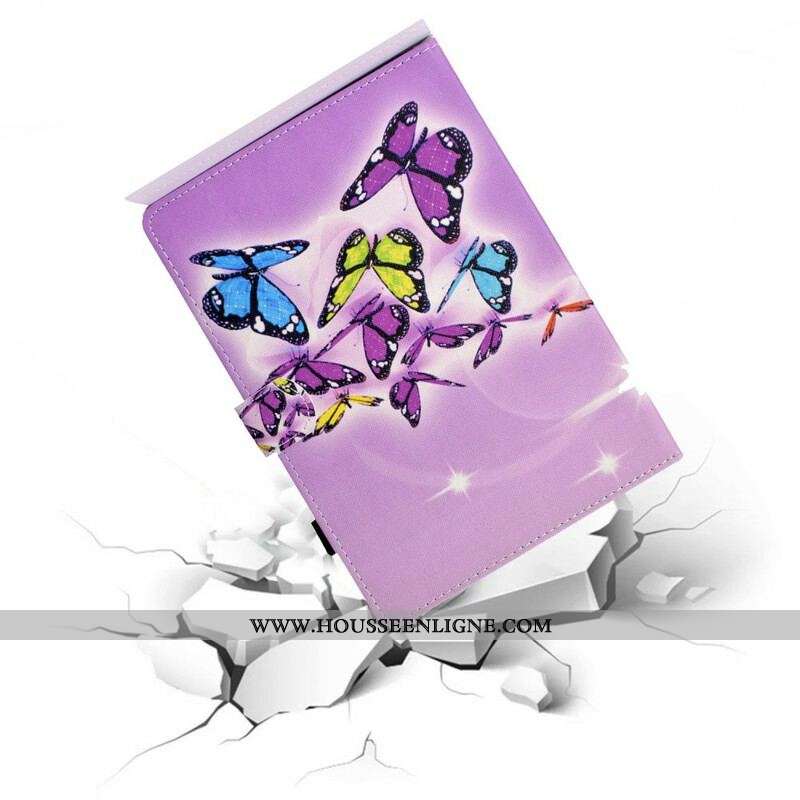 Housse Samsung Galaxy Tab S8 / Tab S7 Papillons Peints