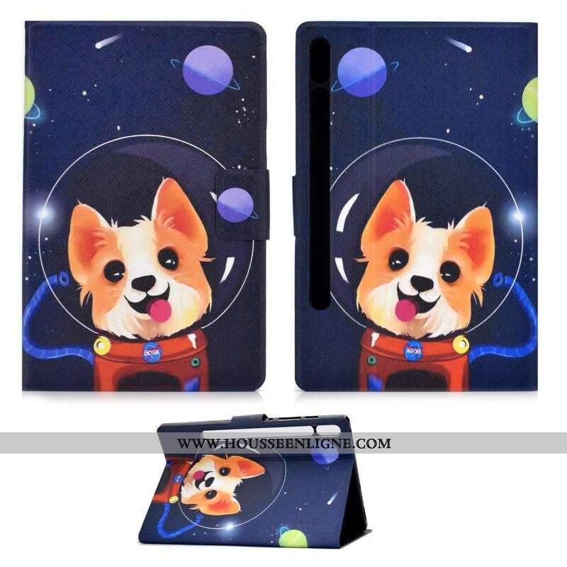 Housse Samsung Galaxy Tab S8 / Tab S7 Space Dog