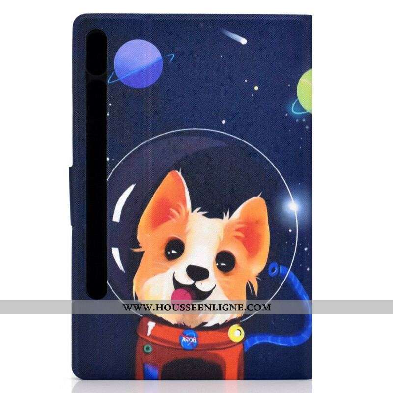 Housse Samsung Galaxy Tab S8 / Tab S7 Space Dog