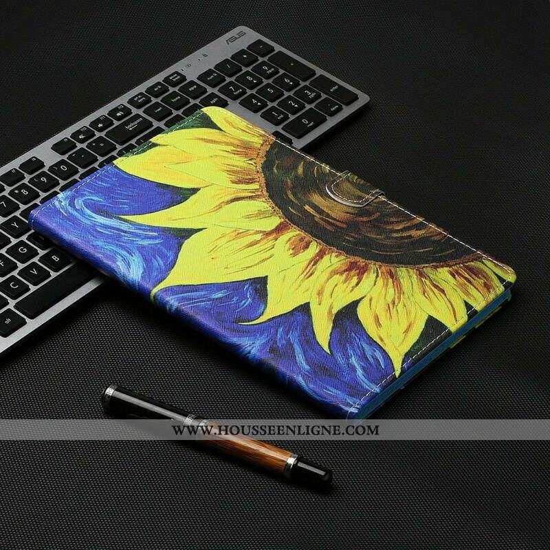 Housse Samsung Galaxy Tab S8 / Tab S7 Tournesol Peint