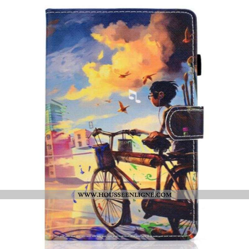 Housse Samsung Galaxy Tab S8 / Tab S7 Vélo Art