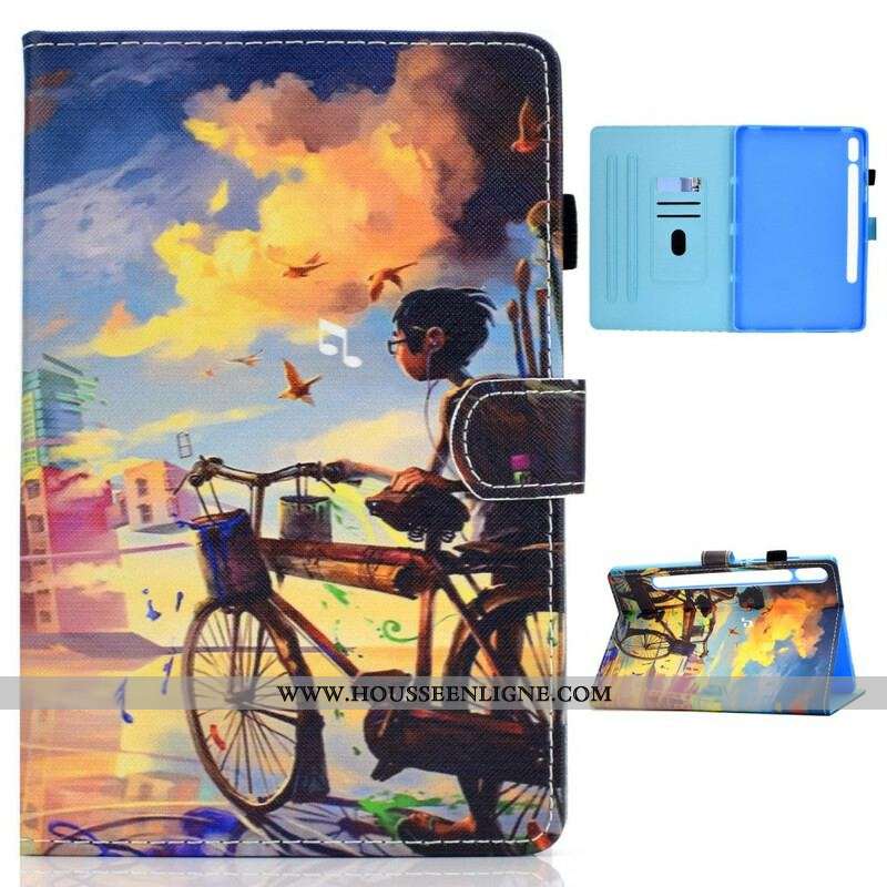 Housse Samsung Galaxy Tab S8 / Tab S7 Vélo Art