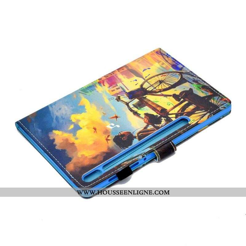 Housse Samsung Galaxy Tab S8 / Tab S7 Vélo Art