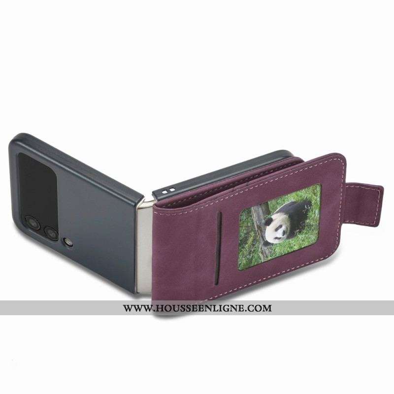 Housse Samsung Galaxy Z Flip 4 Effet Cuir FORWENW
