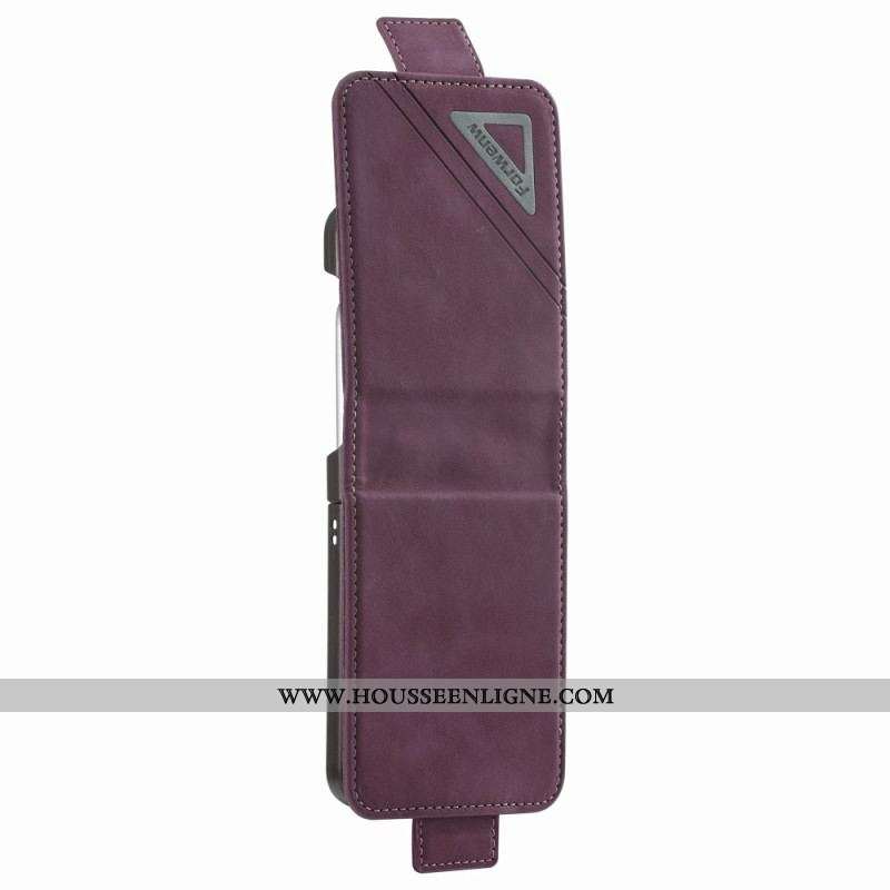 Housse Samsung Galaxy Z Flip 4 Effet Cuir FORWENW