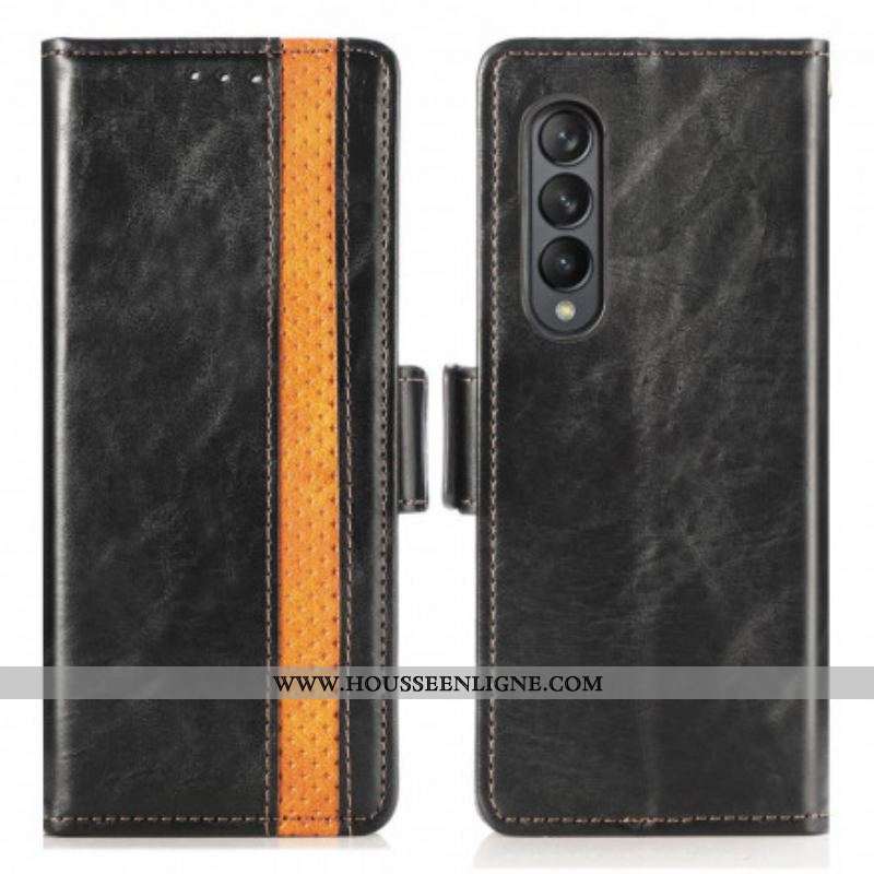 Housse Samsung Galaxy Z Fold 3 5G Bicolore Double Fermoir
