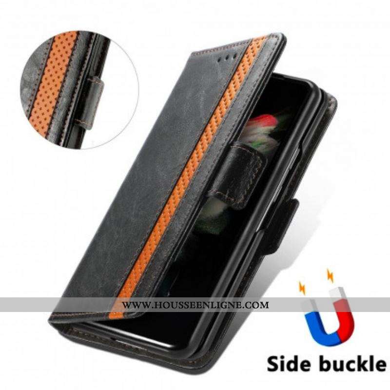 Housse Samsung Galaxy Z Fold 3 5G Bicolore Double Fermoir