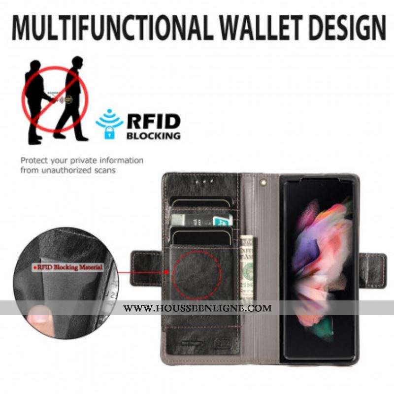 Housse Samsung Galaxy Z Fold 3 5G Bicolore Double Fermoir