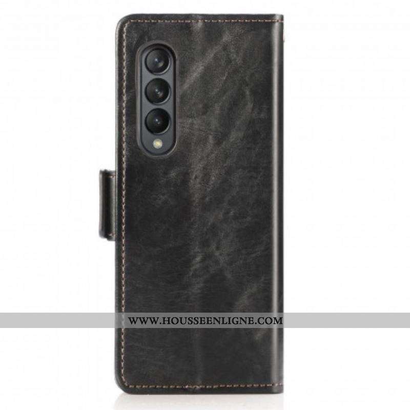 Housse Samsung Galaxy Z Fold 3 5G Bicolore Double Fermoir