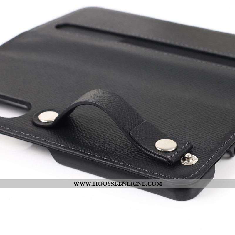 Housse Samsung Galaxy Z Fold 3 5G Cuir Véritable Porte-Stylet et Sangle