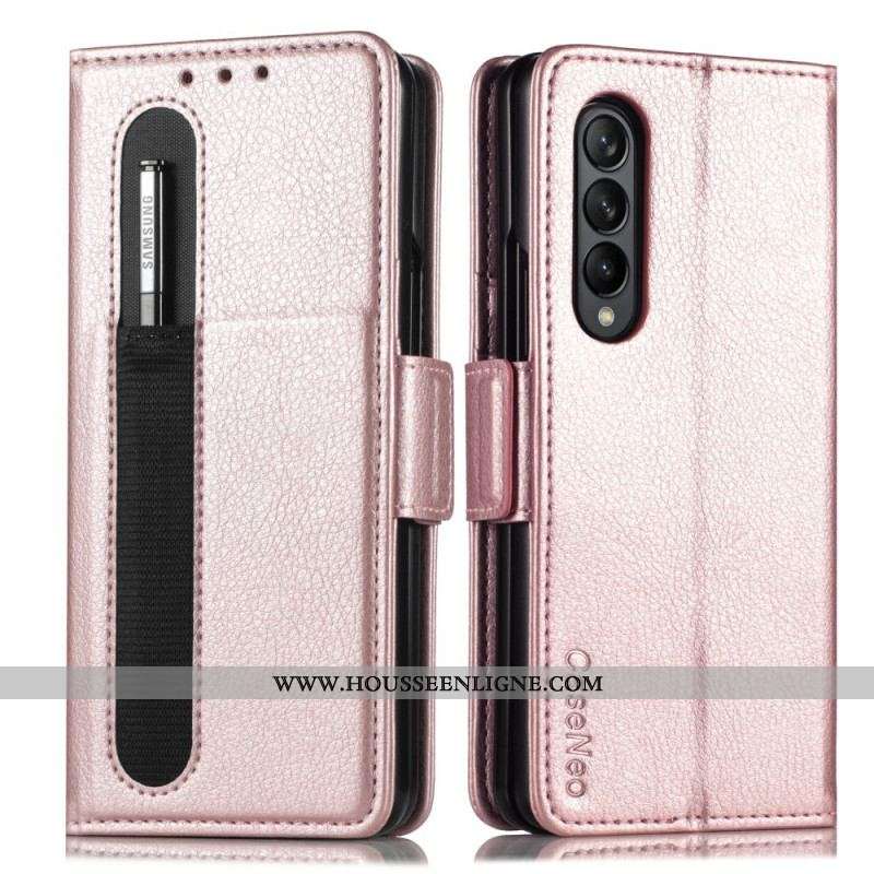 Housse Samsung Galaxy Z Fold 3 5G Effet Cuir Caseneo