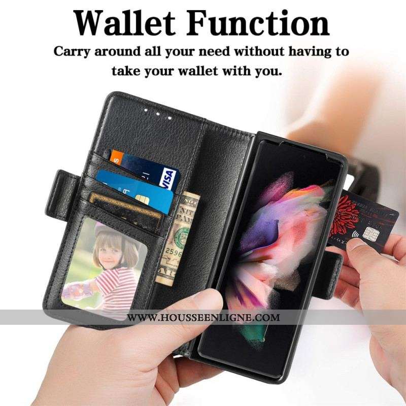 Housse Samsung Galaxy Z Fold 3 5G Effet Cuir Caseneo